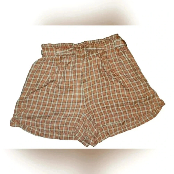 NWT American Eagle Plaid Drawstring Shorts Size Medium - Picture 2 of 5